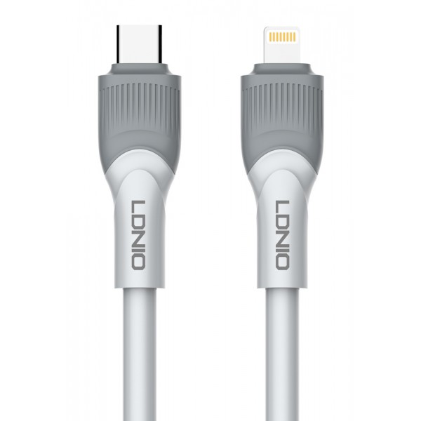 LDNIO καλώδιο Lightning σε USB-C LC601I, 30W PD, 1m, γκρι USB-C (Type-C)