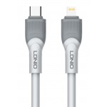 LDNIO καλώδιο Lightning σε USB-C LC602I, 30W PD, 2m, γκρι USB-C (Type-C)