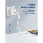 LDNIO καλώδιο USB-C σε USB-C LC611C, 65W PD, 1m, λευκό USB-C (Type-C)