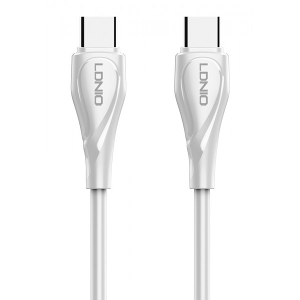LDNIO καλώδιο USB-C σε USB-C LC611C, 65W PD, 1m, λευκό USB-C (Type-C)