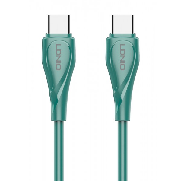 LDNIO καλώδιο USB-C σε USB-C LC611C, 65W PD, 1m, πράσινο USB-C (Type-C)