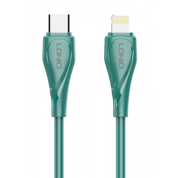 LDNIO καλώδιο Lightning σε USB-C LC611I, 30W PD, 1m, πράσινο USB-C (Type-C)