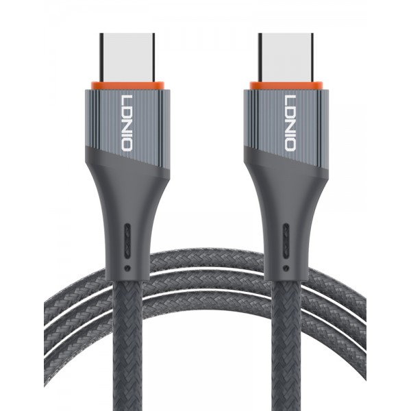 LDNIO καλώδιο USB-C σε USB-C LC631C, 65W PD, 1m, γκρι USB-C (Type-C)