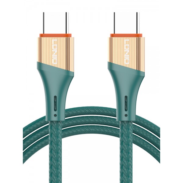 LDNIO καλώδιο USB-C σε USB-C LC631C, 65W PD, 1m, πράσινο USB-C (Type-C)