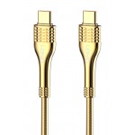 LDNIO καλώδιο USB-C σε USB-C LC651C, 65W, 1m, χρυσό USB-C (Type-C)
