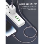 LDNIO καλώδιο Lightning σε USB-C LC651I, 30W, 1m, χρυσό USB-C (Type-C)