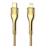 LDNIO καλώδιο Lightning σε USB-C LC651I, 30W, 1m, χρυσό USB-C (Type-C)