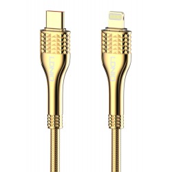 LDNIO καλώδιο Lightning σε USB-C LC651I, 30W, 1m, χρυσό USB-C (Type-C)
