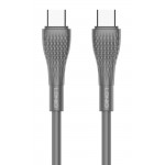 LDNIO καλώδιο USB-C σε USB-C LC671C, 65W PD, 1m, γκρι USB-C (Type-C)