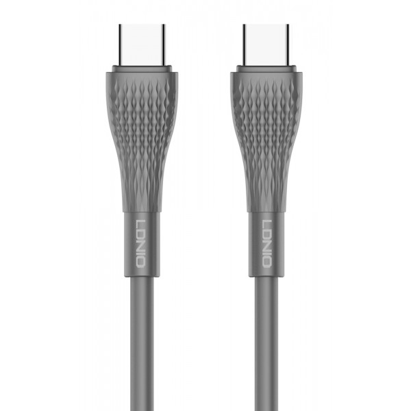 LDNIO καλώδιο USB-C σε USB-C LC671C, 65W PD, 1m, γκρι USB-C (Type-C)