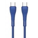 LDNIO καλώδιο USB-C σε USB-C LC672C, 65W PD, 2m, μπλε USB-C (Type-C)