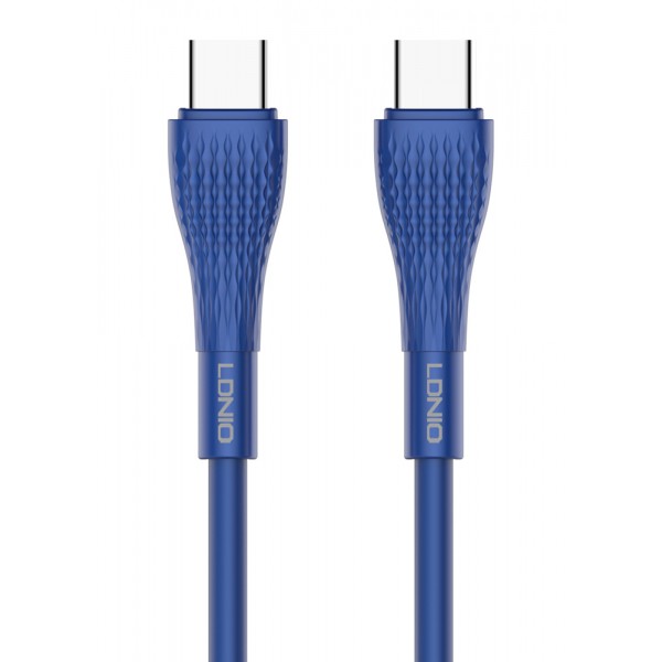 LDNIO καλώδιο USB-C σε USB-C LC672C, 65W PD, 2m, μπλε USB-C (Type-C)