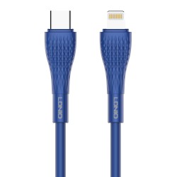 LDNIO καλώδιο Lightning σε USB-C LC672I, 30W PD, 2m, μπλε USB-C (Type-C)