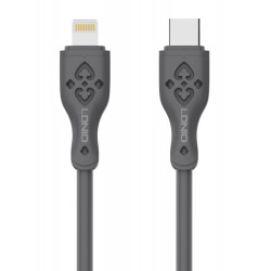 LDNIO καλώδιο Lightning σε USB-C LC811I, 30W PD, 1m, γκρι USB-C (Type-C)