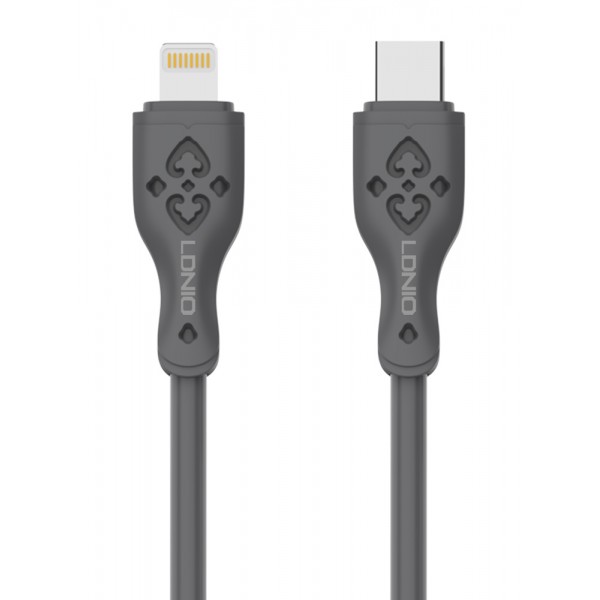 LDNIO καλώδιο Lightning σε USB-C LC811I, 30W PD, 1m, γκρι USB-C (Type-C)