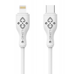 LDNIO καλώδιο Lightning σε USB-C LC812I, 30W PD, 2m, λευκό USB-C (Type-C)