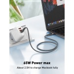 LDNIO καλώδιο USB-C σε USB-C LC861C, 65W PD, 1m, γκρι USB-C (Type-C)