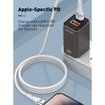LDNIO καλώδιο Lightning σε USB-C LC861I, 30W PD, 1m, γκρι USB-C (Type-C)