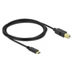 DELOCK καλώδιο USB-C σε USB Type B 83330, 2m, μαύρο USB-C (Type-C)