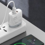 LDNIO φορτιστής τοίχου Q229 με καλώδιο, USB & USB-C, 20W PD, λευκός Φορτιστές Κινητών