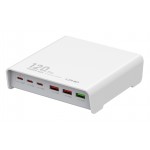 LDNIO σταθμός φόρτισης Q605, 3x USB-C & 3x USB, 120W, PD/QC, λευκός Φορτιστές Κινητών