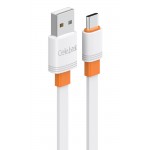 CELEBRAT καλώδιο USB-C σε USB CB-33C, flat, 3A, 1m, λευκό USB-C (Type-C)
