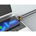 CELEBRAT καλώδιο USB-C σε USB CB-33C, flat, 3A, 1m, μαύρο USB-C (Type-C)