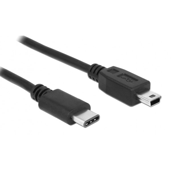 POWERTECH καλώδιο USB-C σε USB Mini CAB-UC079, 1.5m, μαύρο USB-C (Type-C)