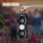 CELEBRAT φορητό ηχείο OS-01, 10W, 1200mAh, Bluetooth, FM, LED, μαύρο Ηχεία