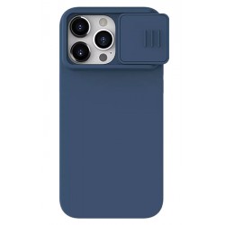 NILLKIN θήκη CamShield Silky Silicone για iPhone 15 Pro, μπλε Θήκες