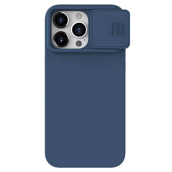 NILLKIN θήκη CamShield Silky Silicone για iPhone 15 Pro Max, μπλε Θήκες