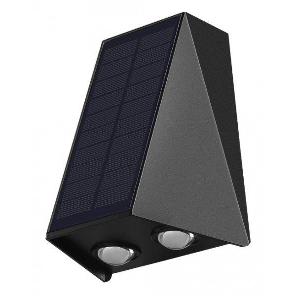 POWERTECH LED ηλιακό φωτιστικό τοίχου HLL-0129, 1.5W, 6500K, 1300mAh Φωτιστικά τοίχου