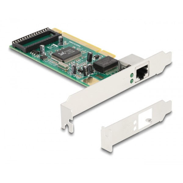 DELOCK κάρτα επέκτασης PCI σε 1x RJ45 Gigabit 88084, 1000Mbps Κάρτες Δικτύου - USB Dongles