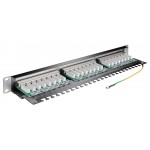 GOOBAY CAT 6e Ethernet patch panel 19INCH, 24 εγκατάστασης καλωδίων STP Δίκτυο
