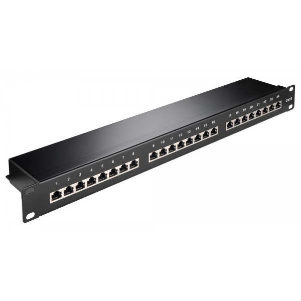 GOOBAY CAT 6e Ethernet patch panel 19INCH, 24 εγκατάστασης καλωδίων STP Δίκτυο