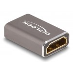 DELOCK αντάπτορας HDMI 60078 με Ethernet, 8K/60Hz, μεταλλικός, γκρι Εικόνα