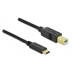 DELOCK καλώδιο USB-C σε USB Type B 83666, 480Mbps, 3m, μαύρο USB-C (Type-C)