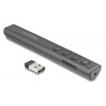 DELOCK τηλεχειριστήριο παρουσιάσεων 64250 με laser & πλήκτρα, 30m, γκρι Τηλεχειριστήρια & Πληκτρολόγια