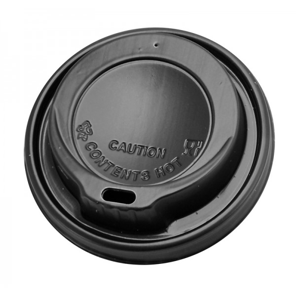 Πλαστικό καπάκι πιπίλα για ποτήρι 3028F, 8οζ, μαύρο, 100τμχ Είδη Παντοπωλείου