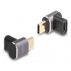 DELOCK αντάπτορας USB-C 60059, αρσενικό σε θηλυκό, 100W, 40Gbps, γκρι USB-C (Type-C)