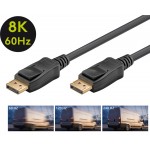 GOOBAY καλώδιο DisplayPort 64797, 8K/60Hz, 32.4 Gbps, 1m, μαύρο Εικόνα