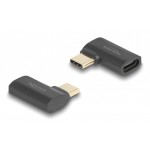 DELOCK αντάπτορας USB-C 60245, αρσενικό σε θηλυκό, 240W, 40Gbps, μαύρος USB-C (Type-C)