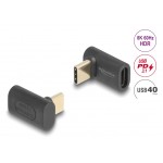 DELOCK αντάπτορας USB-C 60246, αρσενικό σε θηλυκό, 240W, 40Gbps, μαύρος USB-C (Type-C)