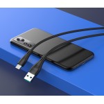 CELEBRAT καλώδιο USB-C σε USB CB-18T, 3A, 480Mbps, 1m, μαύρο USB-C (Type-C)