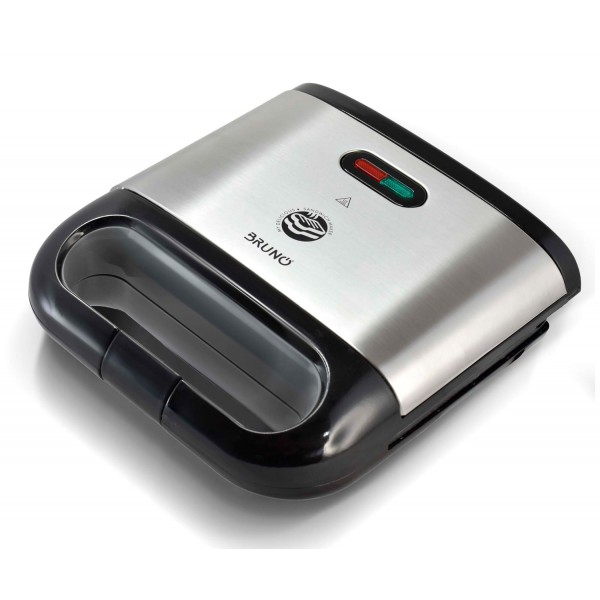 BRUNO τοστιέρα BRN-0165, 2 θέσεων, 800W, αντικολλητικές πλάκες, inox Συσκευές Ψησίματος-Μαγειρέματος