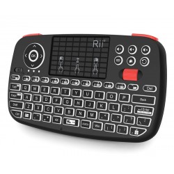 RIITEK ασύρματο mini πληκτρολόγιο i4, backlit, Bluetooth & 2.4GHz, μαύρο Τηλεχειριστήρια & Πληκτρολόγια