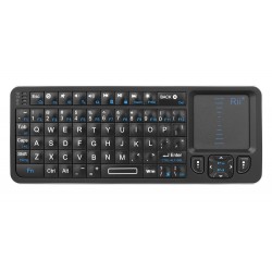 RIITEK ασύρματο mini πληκτρολόγιο K06, backlit, Bluetooth/2.4GHz, μαύρο Τηλεχειριστήρια & Πληκτρολόγια
