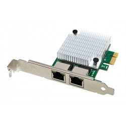 POWERTECH κάρτα επέκτασης PCIe σε 2x RJ45 ST7377, 1000Mbps Κάρτες Δικτύου - USB Dongles