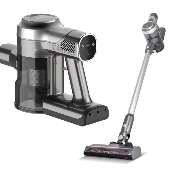 BRUNO επαναφορτιζόμενη ηλεκτρική σκούπα 2 σε 1 BRN-0160, 200W, ασημί Σιδέρωμα & Καθάρισμα