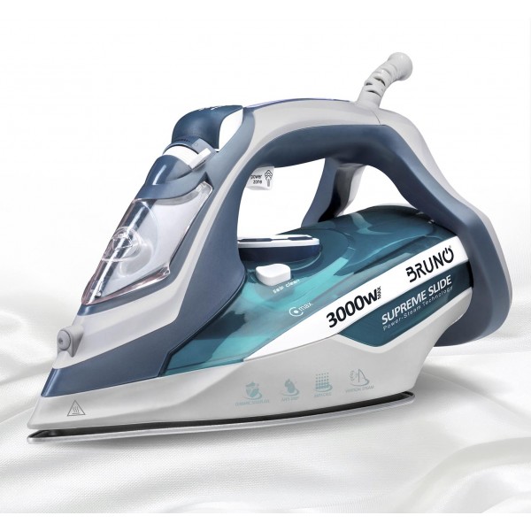BRUNO σίδερο ατμού Supreme Slide BRN-0146 με κεραμική πλάκα, 3000W Σιδέρωμα & Καθάρισμα